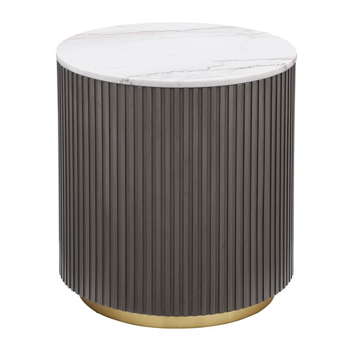 Coaster jason round white - coaster,