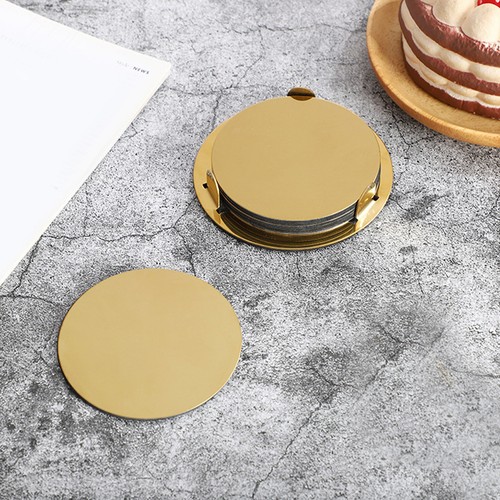 Reusable metal round - round, coasters