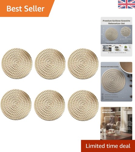 10x10cm round gold coasters - 10x10cm,