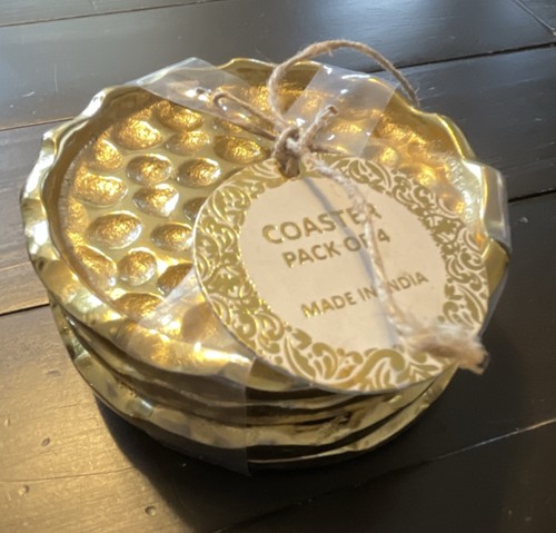 Gold metal round stackable - round,