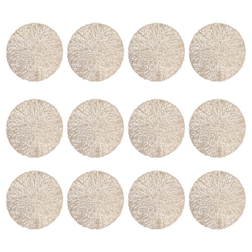 Pcs gold round mats - 12,