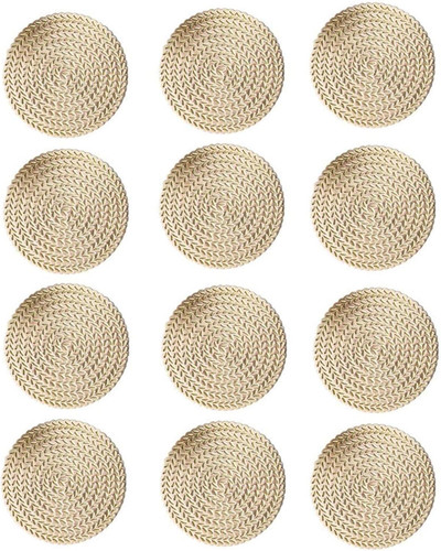 Pcs gold round coasters - gold,