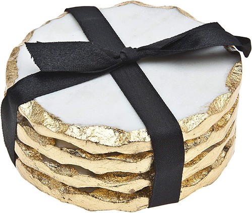 Godinger round coasters gold - godinger,