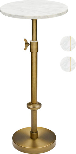 Adjustable marble drink table - drink,