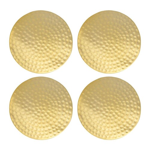 Set gold plated hammered - set, 16