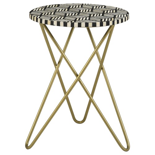 Xenia round bone inlay accent - round,