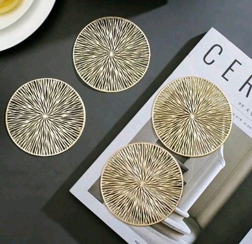 Set round coasters in - round,