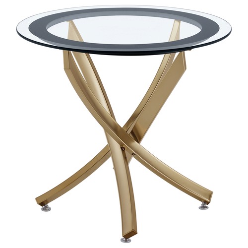 Brooke round glass top - glass, side