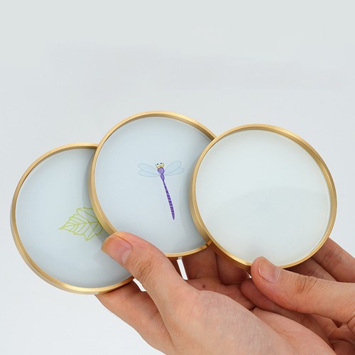 Brass coaster coffee - brass, table
