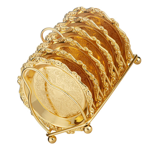 Inch gold coasters set - 4, pcs