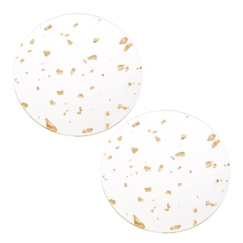 2pcs gold foil acrylic drinks - acrylic,