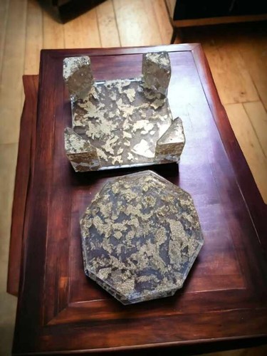 Gold coasters holder - gold,